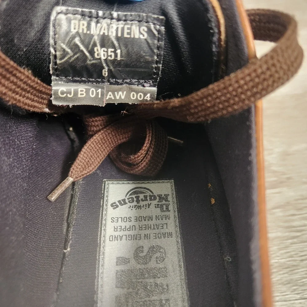 Vintage Dr Martens Brown Leather‎ Shoes Size 6 Y2K Wingtip Brogue Oxford Chunky